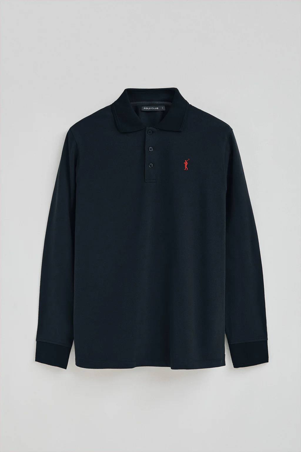 Men’s 2-pack long-sleeve polo shirts in navy and nude with Rigby Go embroidered logo - Image 5