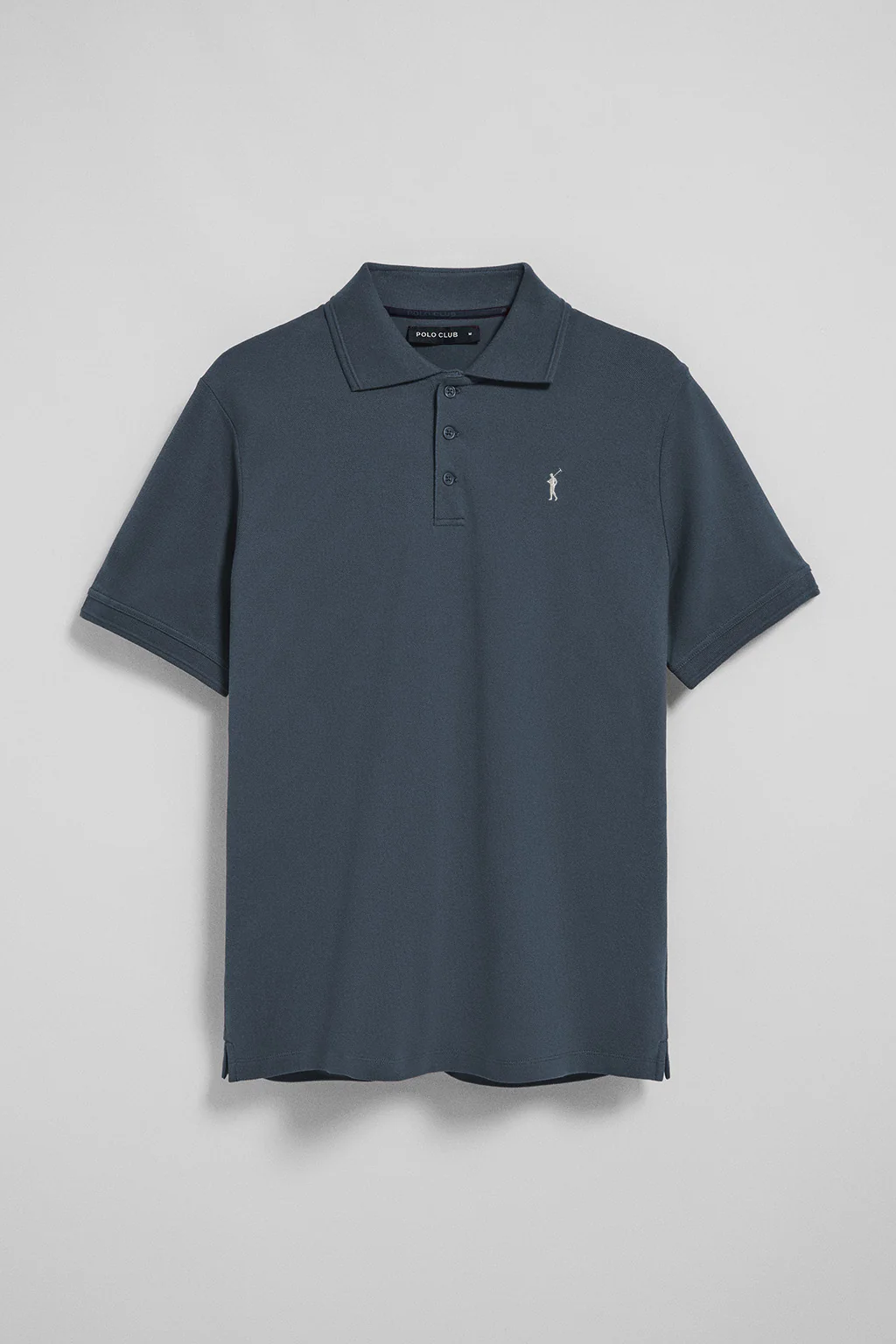 Three-button polo shirt with Rigby Go logo 2 pack (denim blue and beige) - Image 5