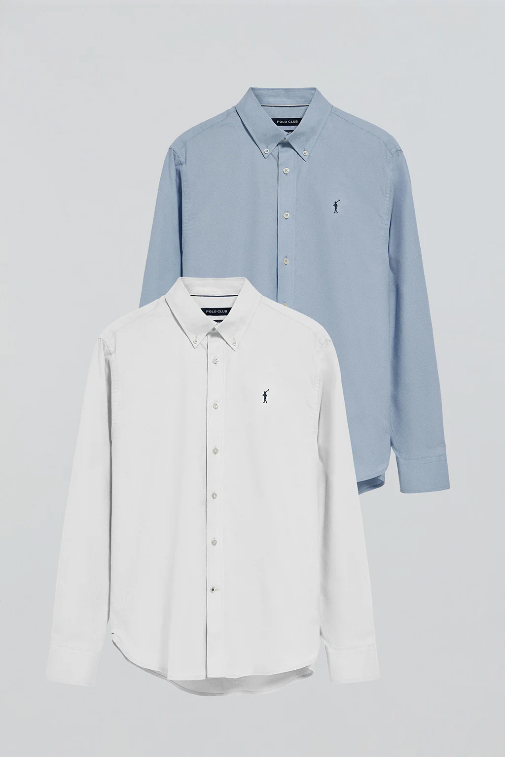 Regular-fit shirt with Rigby Go logo 2 pack (sky blue and white) - Image 6