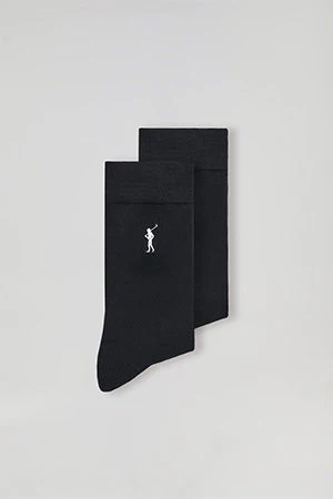 2 Pair pack of black socks with Rigby Go logo - Image 7
