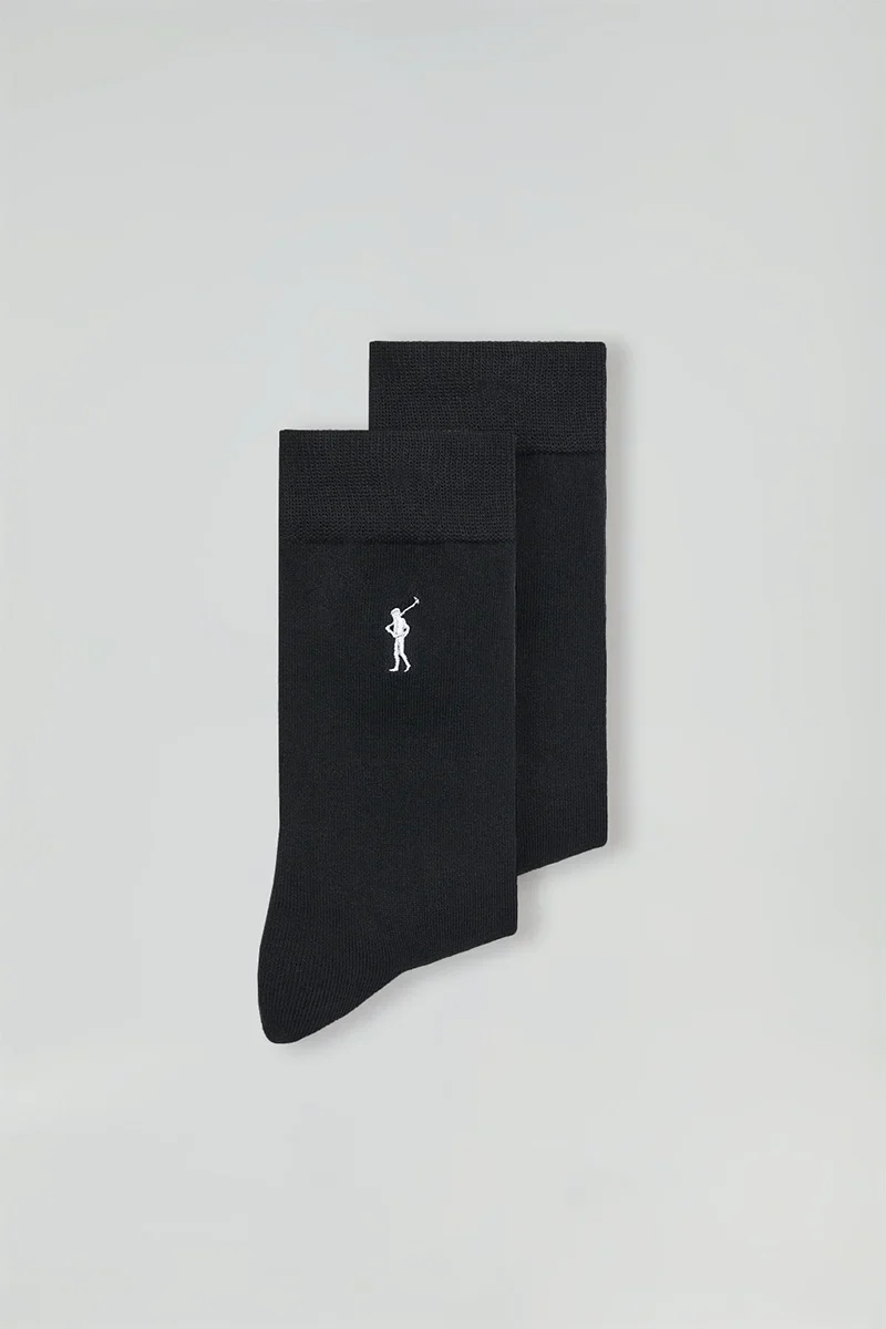 Men’s 2-pack black socks with Rigby Go logo