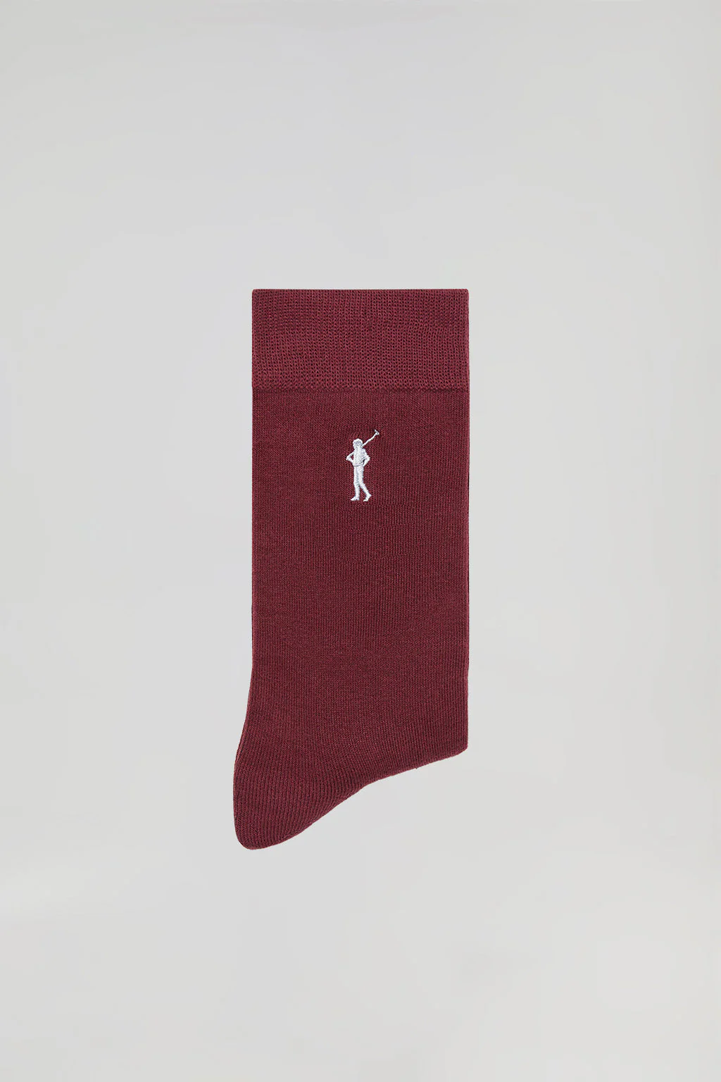 2 Pair pack of maroon socks with Rigby Go logo - Image 3