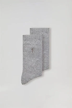 2 Pair pack of grey socks with Rigby Go logo - Image 7