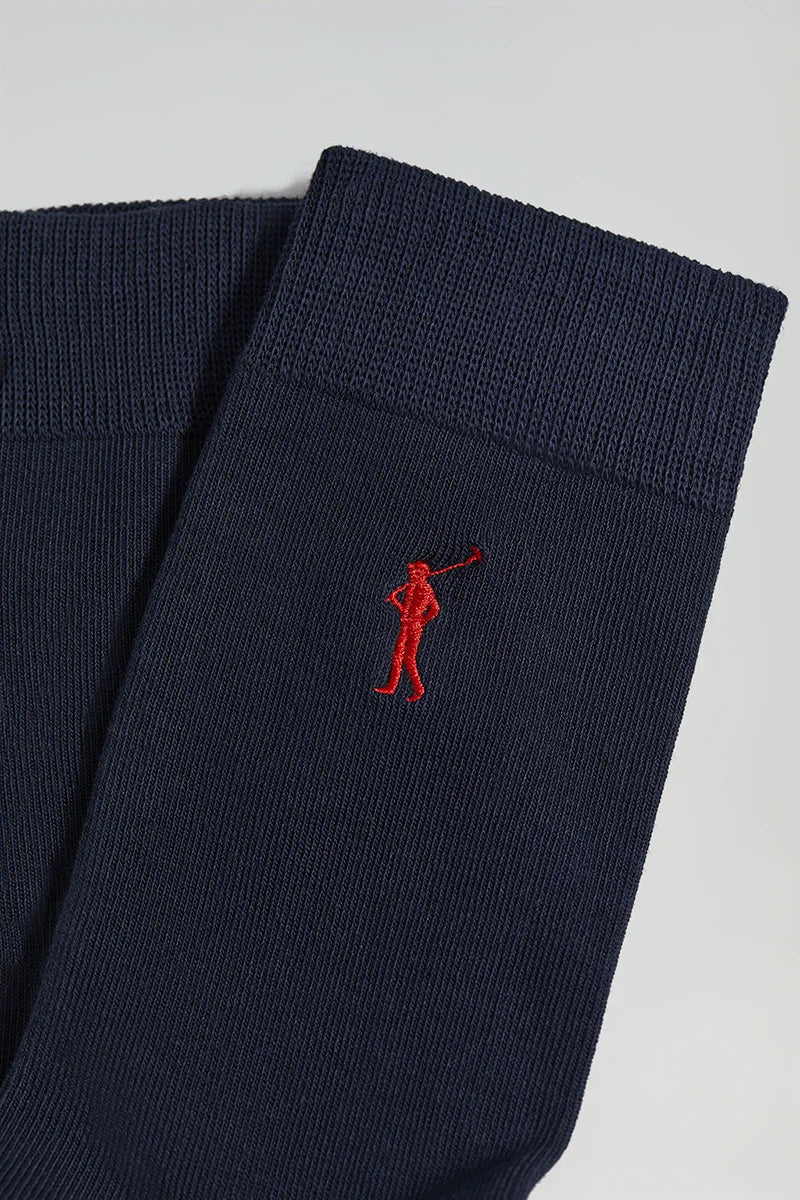 Men’s 2-pack navy-blue socks with Rigby Go logo - Image 4