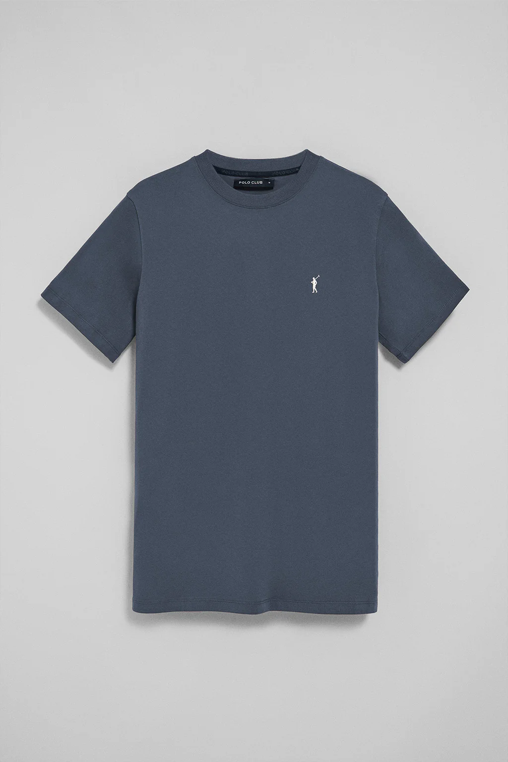Round-neck T-shirt with Rigby Go embroidered logo 2 pack (denim blue and maroon) - Image 11