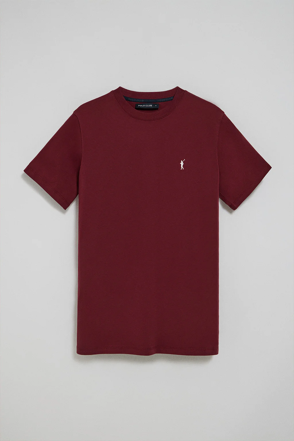 Round-neck T-shirt with Rigby Go embroidered logo 2 pack (denim blue and maroon) - Image 6