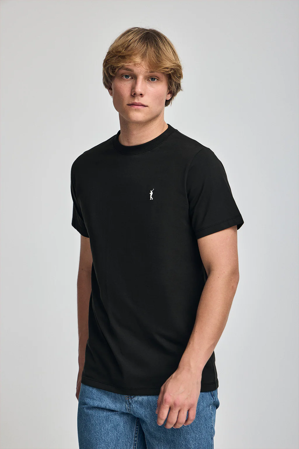 Short-sleeve T-shirt with Rigby Go logo 3 pack (black, denim blue and white) - Image 12