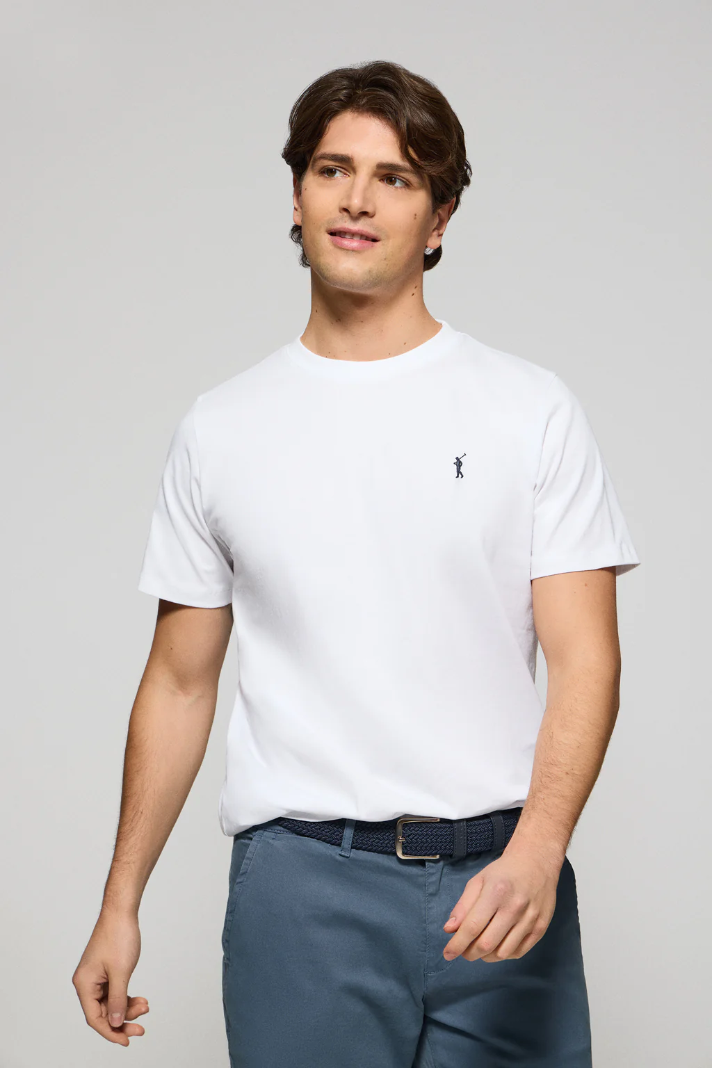 Short-sleeve T-shirt with Rigby Go logo 3 pack (black, denim blue and white) - Image 2