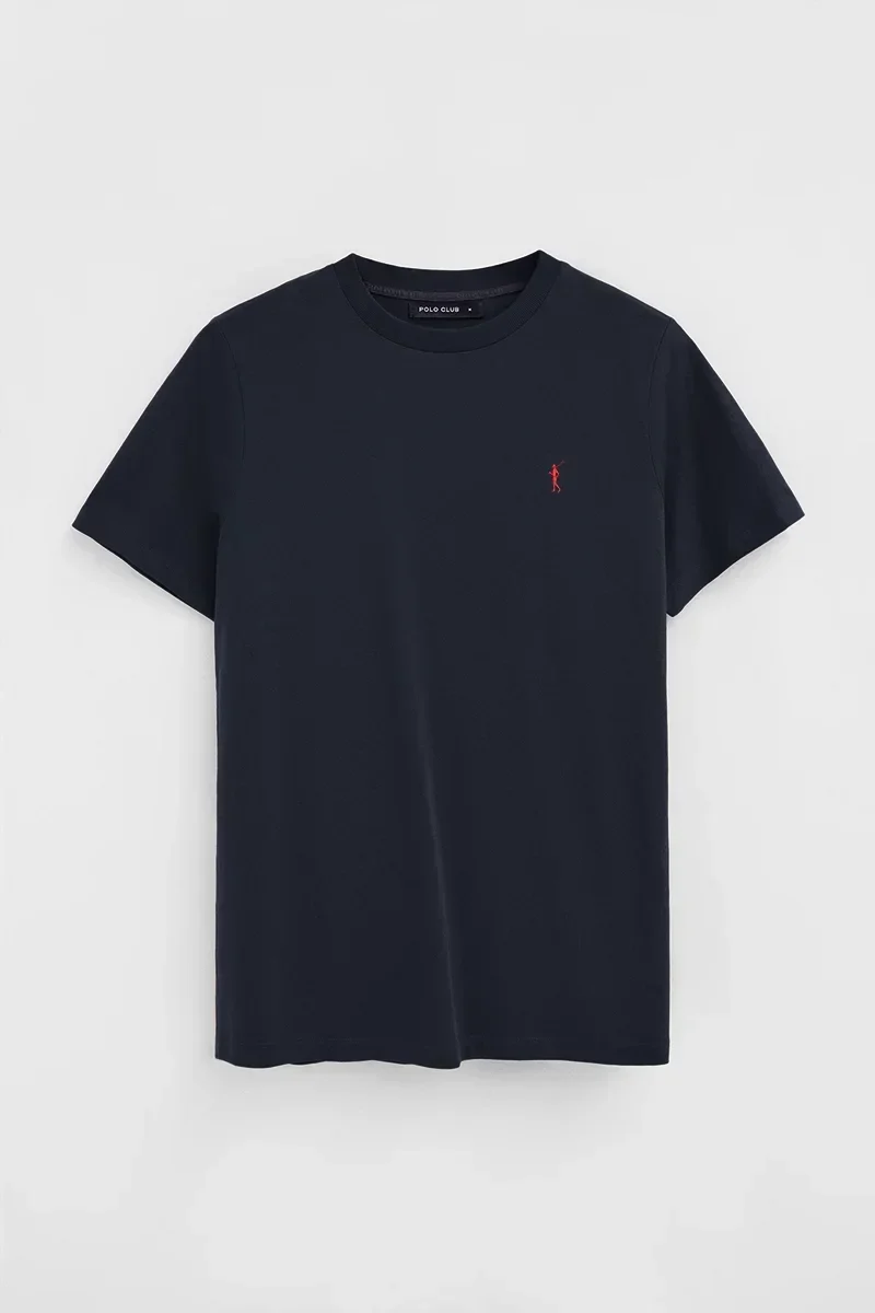 Men’s 2-pack T-shirts in navy blue and white with short sleeves and Rigby Go embroidery - Image 5