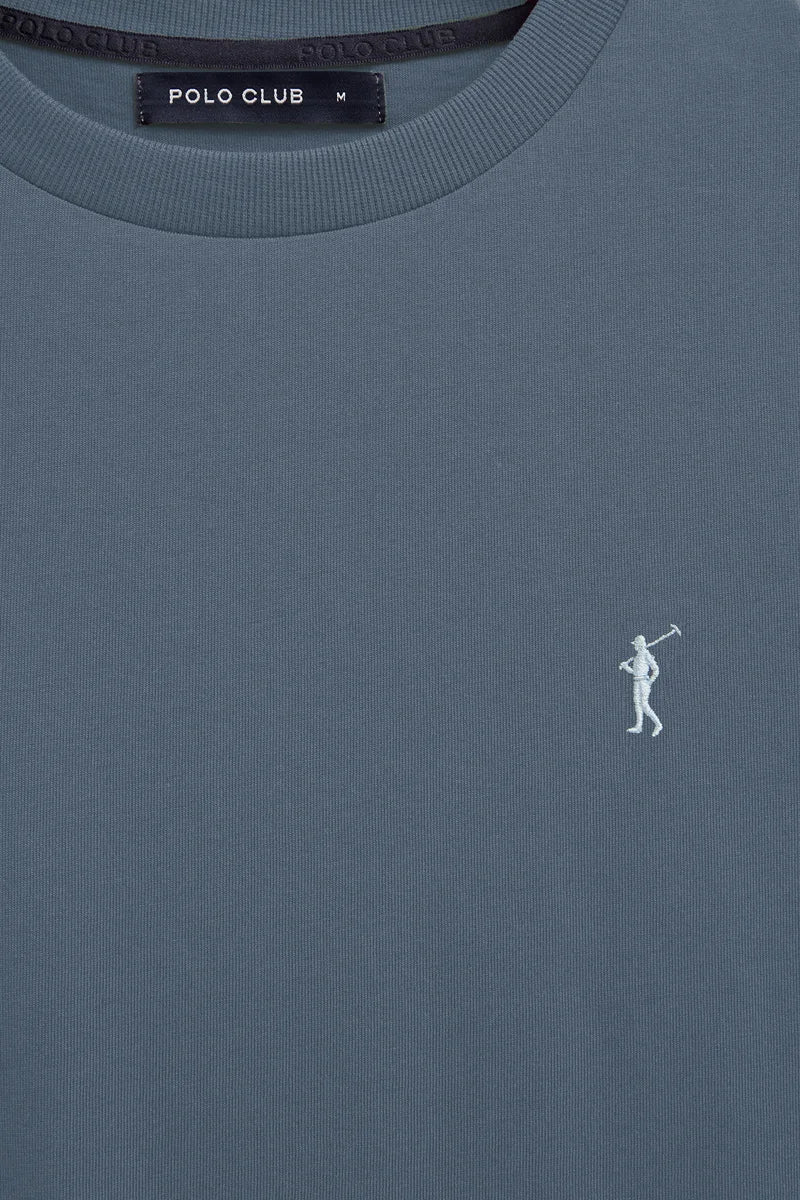 Men’s 2-pack T-shirts in denim blue and maroon with short sleeves and Rigby Go embroidery - Image 6