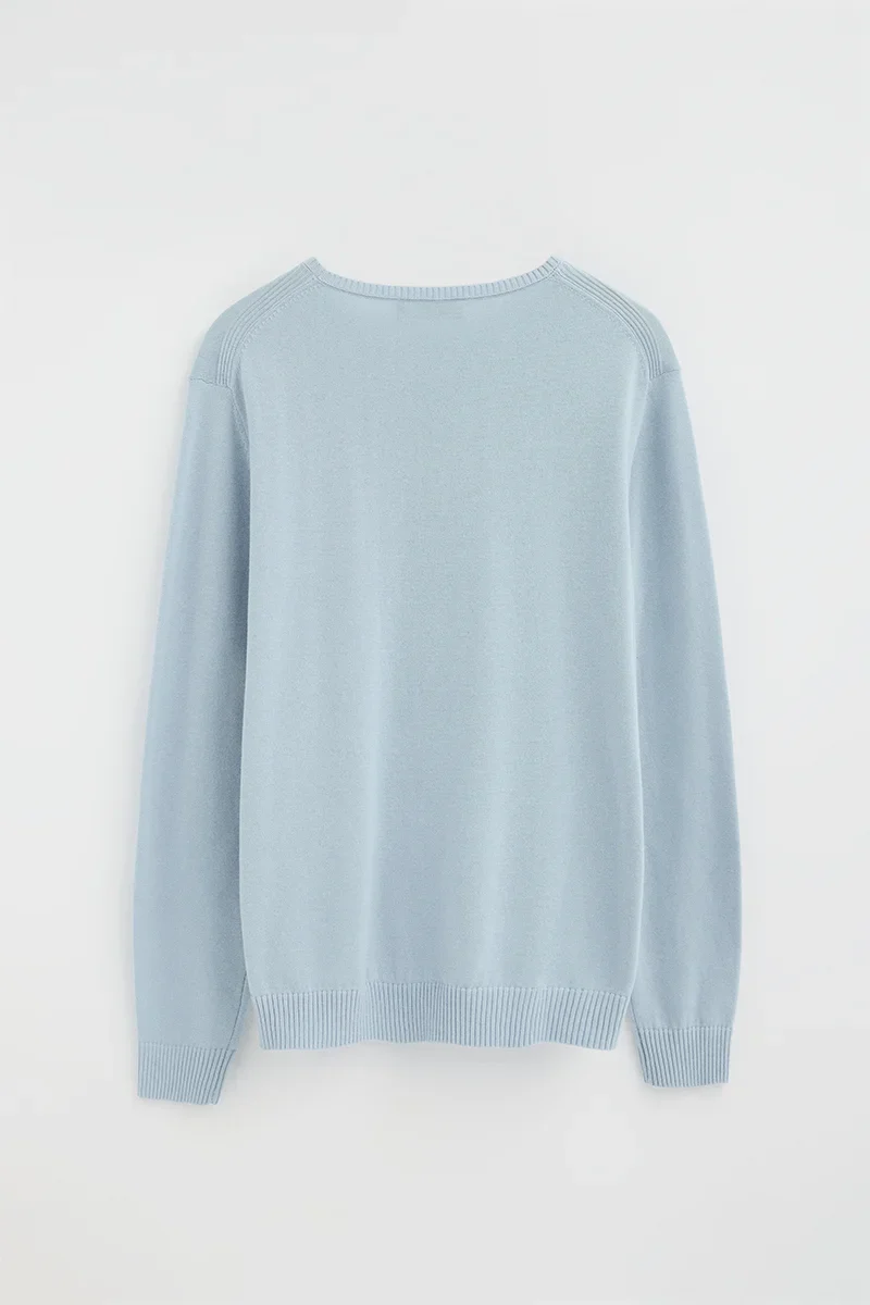 Men’s 2-pack jumpers in navy and light blue with round neck and Rigby Go logo - Image 4