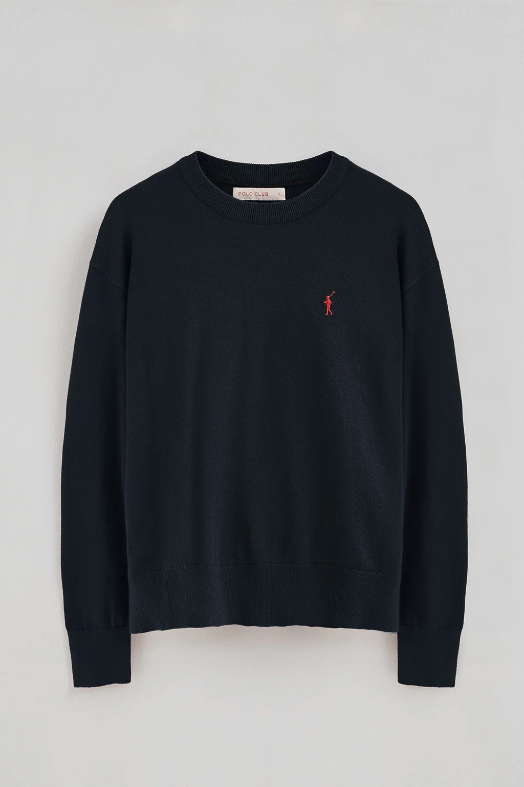Women’s 2-pack knit jumpers in navy and light brown with round neck and Rigby Go embroidery - Image 11