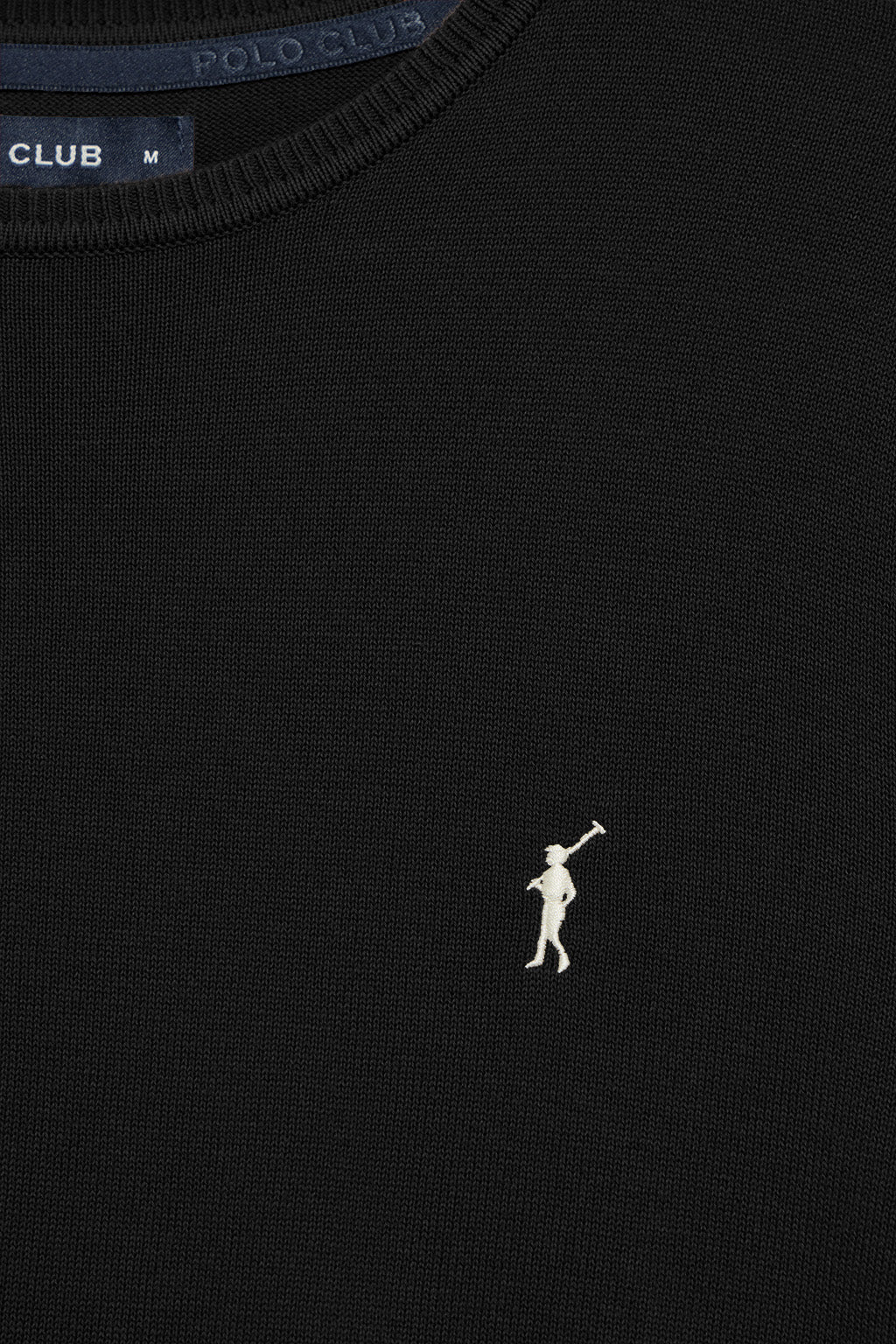 Round-neck knit jumper with Rigby Go embroidery 2 pack (black and grey marl) - Image 7