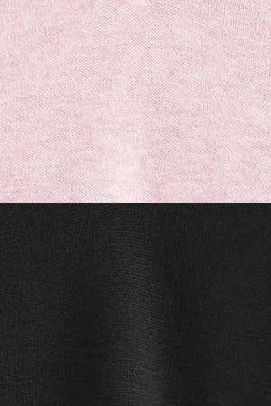 Women’s 2-pack cotton knit jumpers in black and pink marl with V-neck and Rigby Go embroidery - Image 14