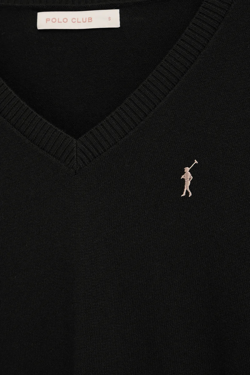 Women’s 2-pack jumpers in black and nude with V-neck and Rigby Go logo - Image 6
