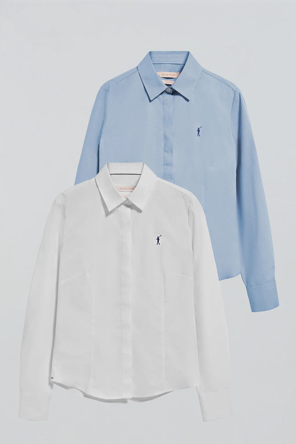 Shirt with Rigby Go logo 2 women's pack (sky blue and white)
