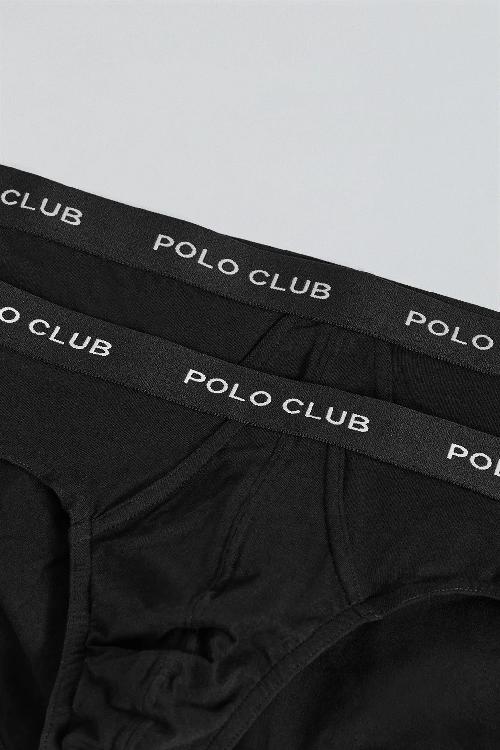 Black briefs with Polo Club detail 2 pack - Image 2