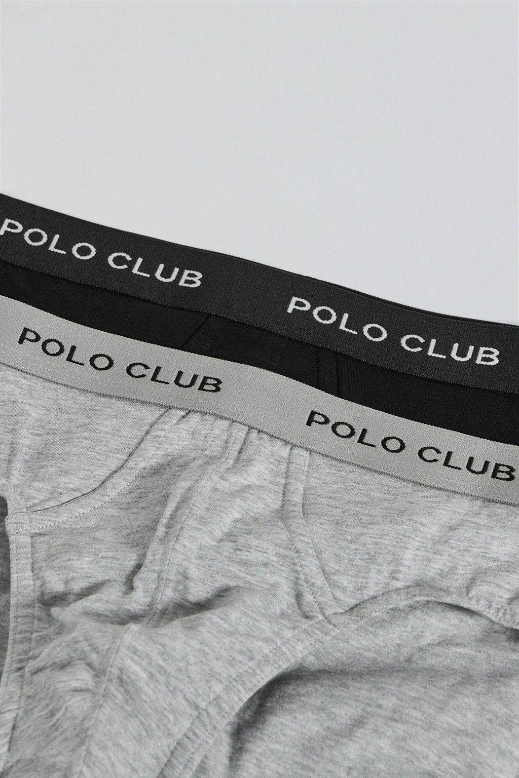 Briefs with Polo Club detail 2 pack (black and grey) - Image 2