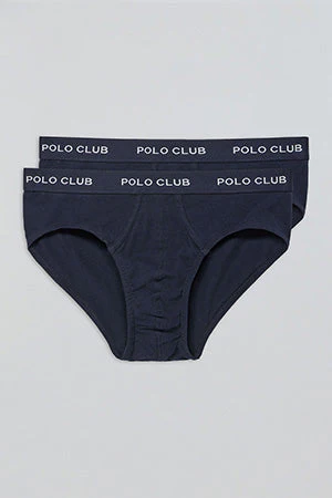 Navy-blue briefs with Polo Club detail 2 pack - Image 5