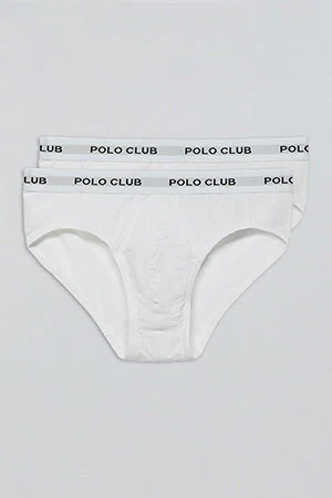 White briefs with Polo Club detail 2 pack - Image 5