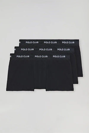 3 Pack of black boxers with Polo Club logo - Image 5