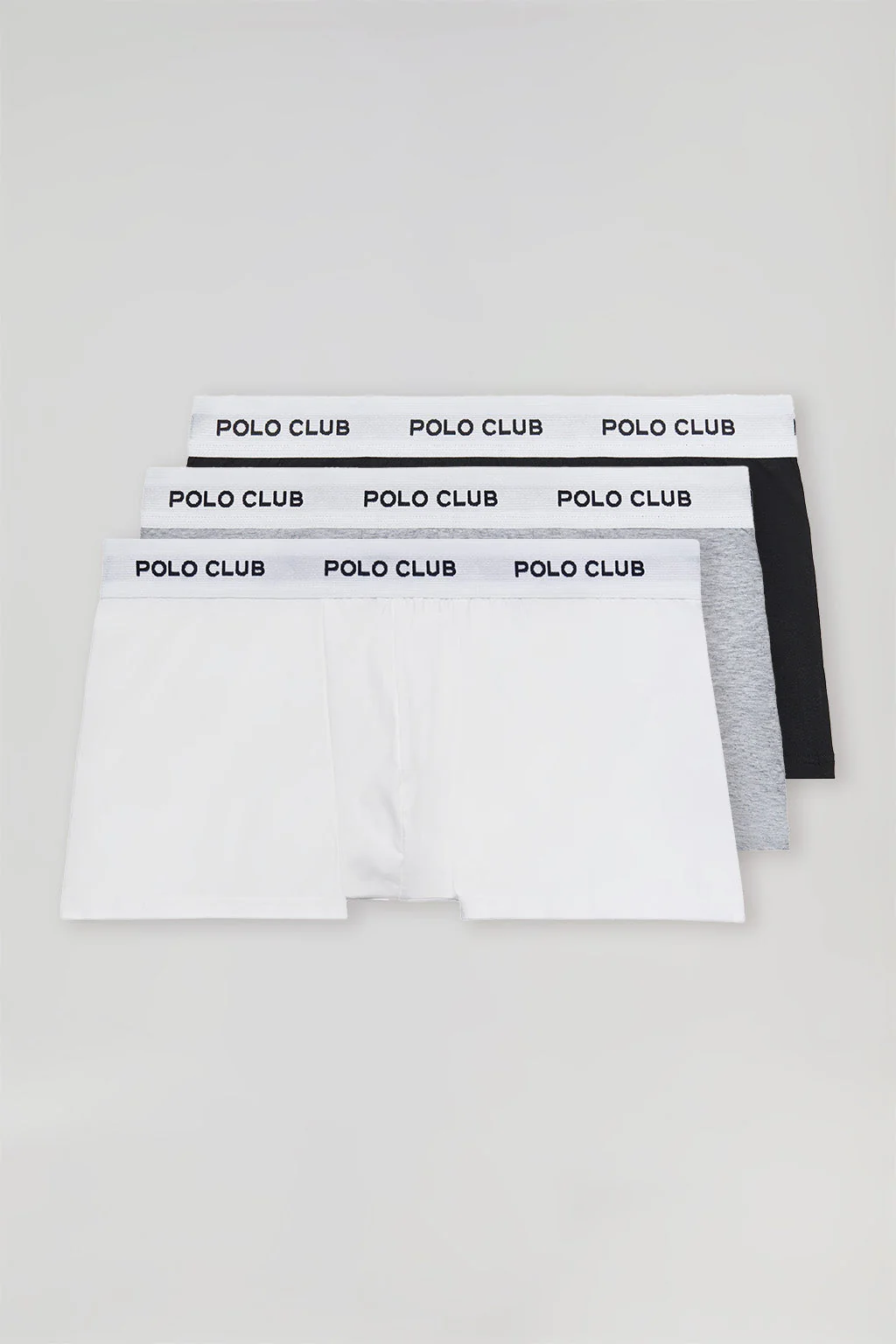 3 Pack of boxers (black/grey/white) with Polo Club logo - Image 6