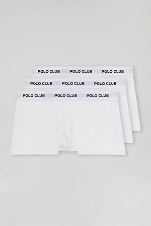 3 Pack of white boxers with Polo Club logo - Image 5
