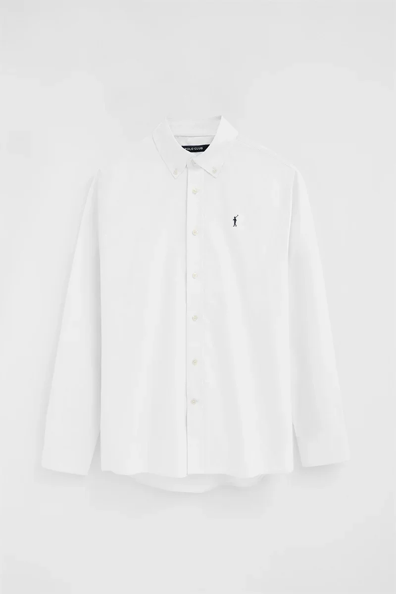 Men’s 3-pack Oxford shirts in navy blue, white and light blue with regular fit and Rigby Go logo - Image 2