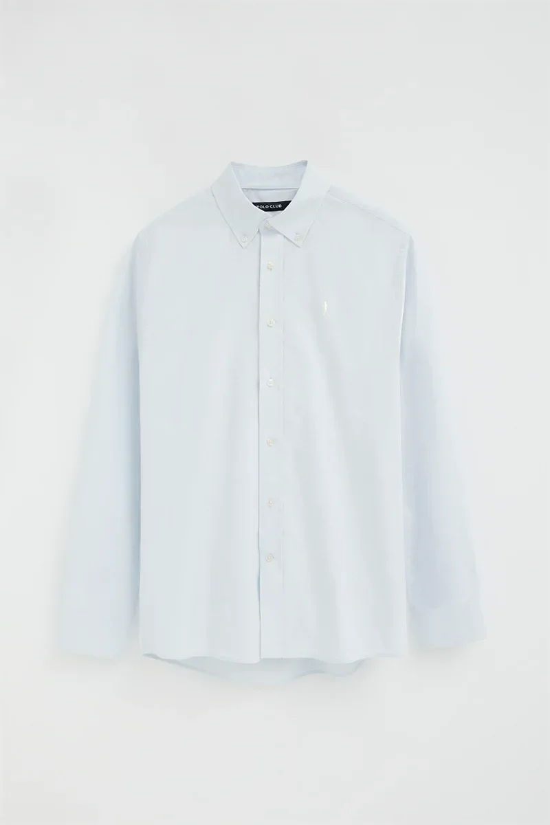 Men’s 3-pack Oxford shirts in navy blue, white and light blue with regular fit and Rigby Go logo - Image 5
