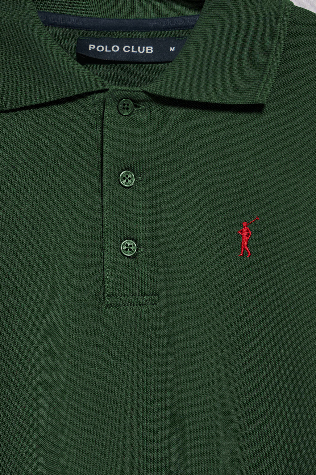 Long-sleeve polo shirt with Rigby Go logo 3 pack (navy blue, bottle green and black) - Image 4