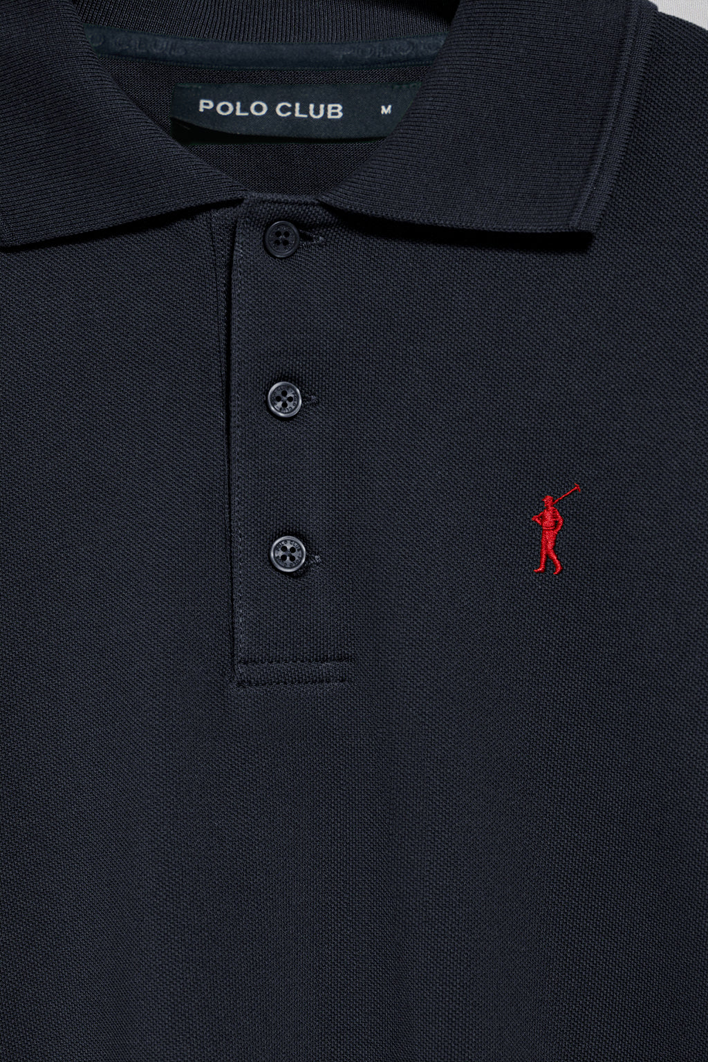 Long-sleeve polo shirt with Rigby Go logo 3 pack (navy blue, bottle green and black) - Image 7