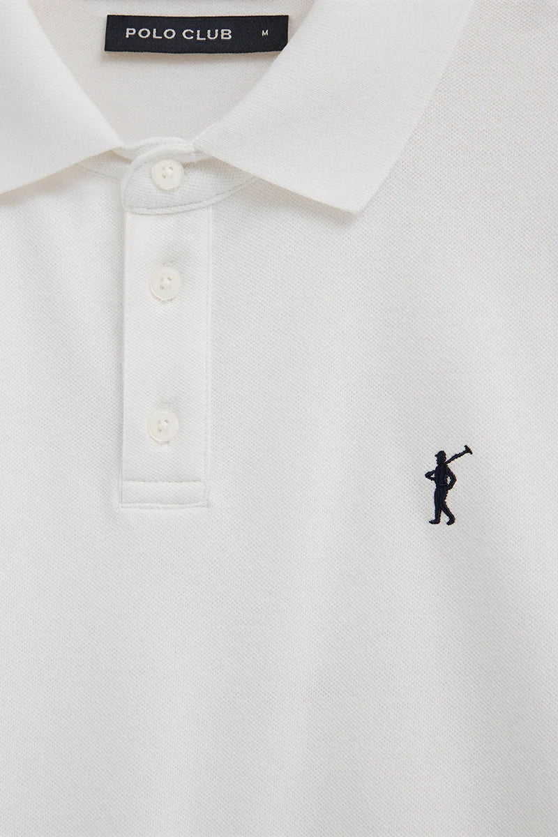 Men’s 3-pack polo shirts in black, white and indigo blue with slim fit and Rigby Go embroidery - Image 6