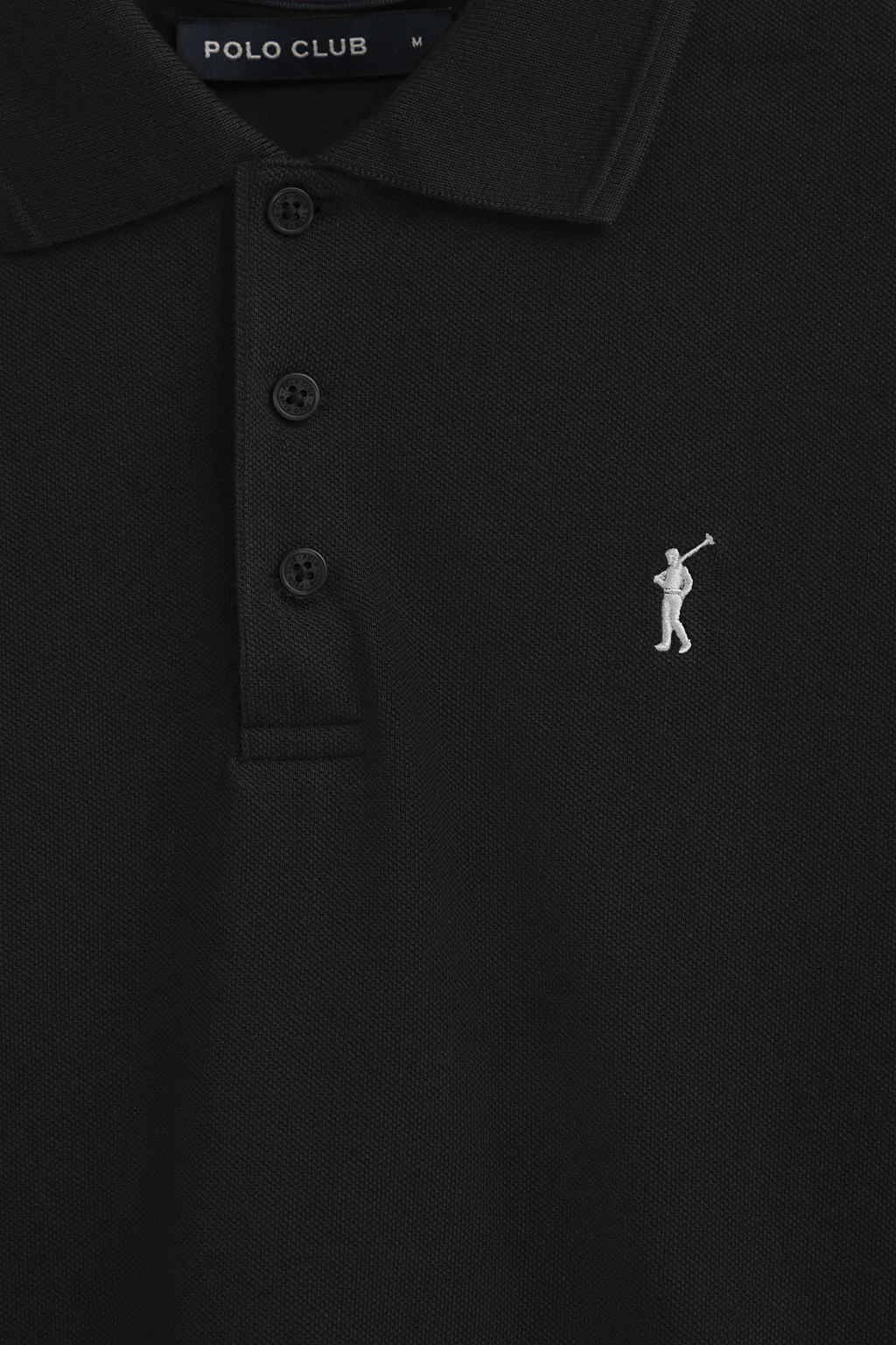 Men’s 3-pack pique polo shirts in navy, black and white with Rigby Go embroidery - Image 9