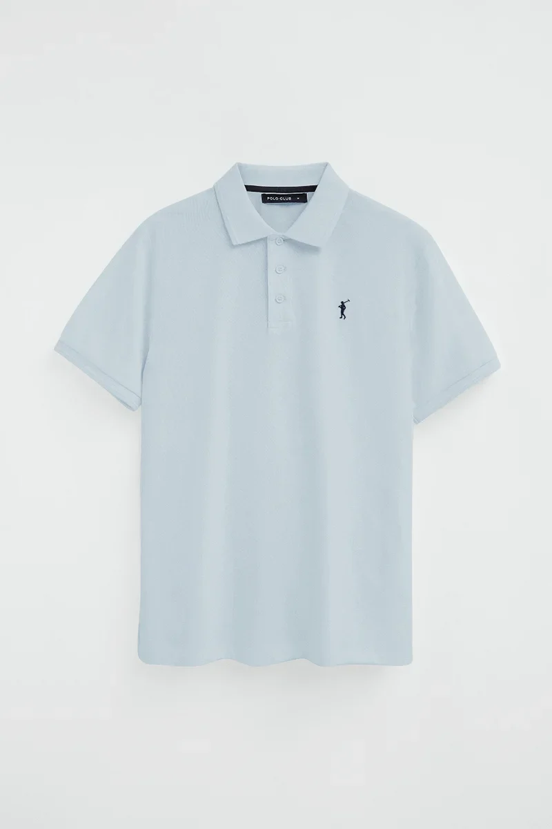 Men’s 3-pack polo shirts in light blue, navy blue and white with short sleeves and Rigby Go embroidery - Image 5