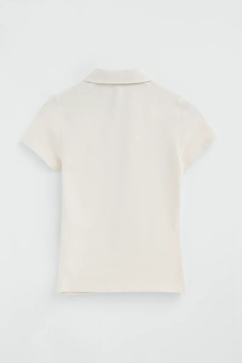 Women’s 3-pack polo shirts in navy blue, pink and nude with short sleeves, slim fit and Rigby Go embroidery - Image 4