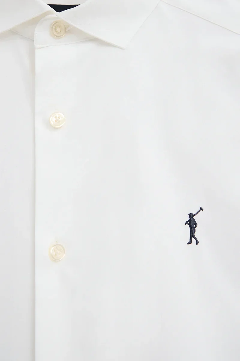 Men’s 3-pack shirts in navy blue, white and light blue with slim fit and Rigby Go logo - Image 3
