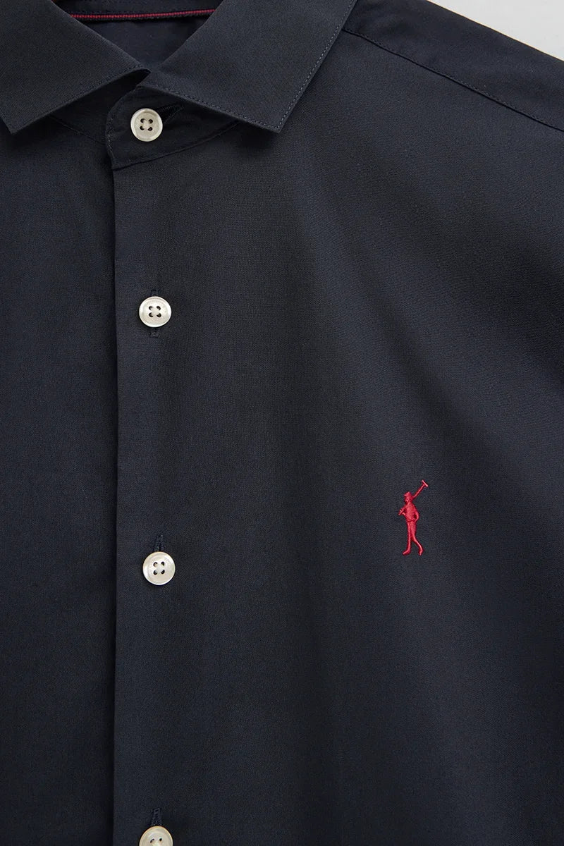 Men’s 3-pack shirts in navy blue, white and light blue with slim fit and Rigby Go logo - Image 9