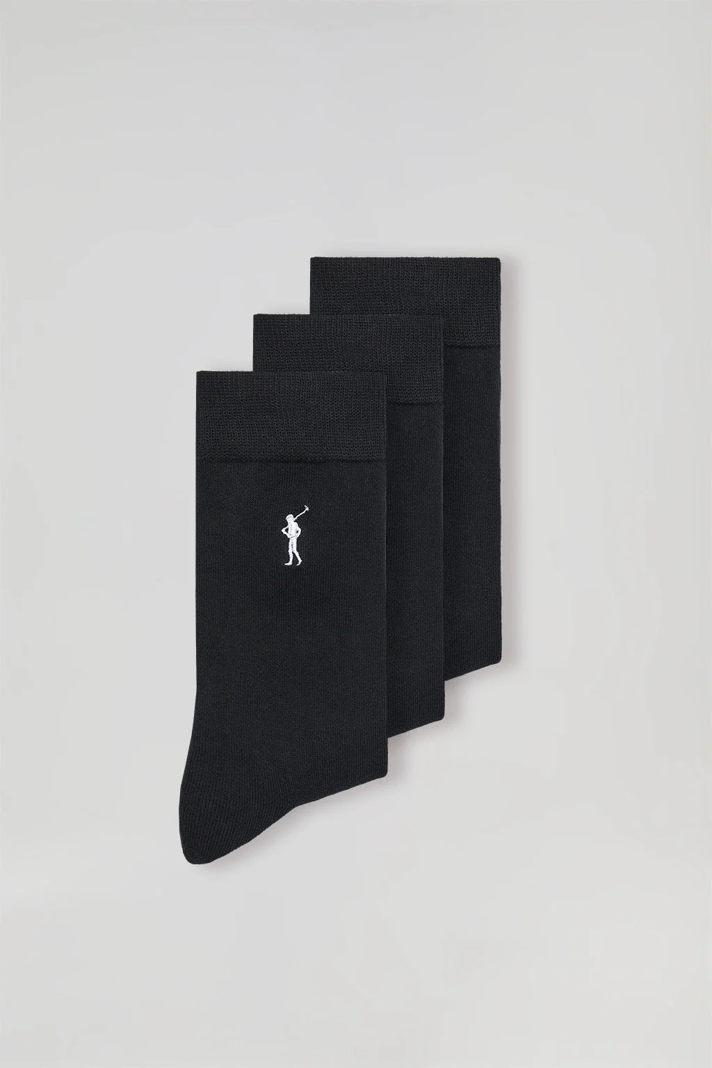 3 Pair pack of black socks with Rigby Go logo - Image 6