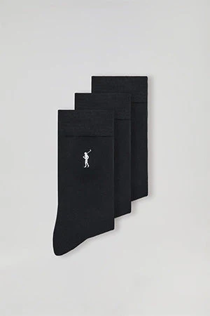 3 Pair pack of black socks with Rigby Go logo - Image 7