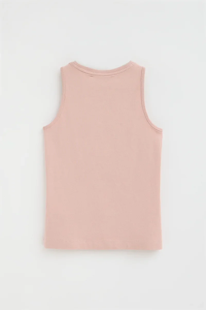 Women’s 3-pack sleeveless T-shirts in navy blue, white and pale pink with slim fit and Rigby Go embroidery - Image 7
