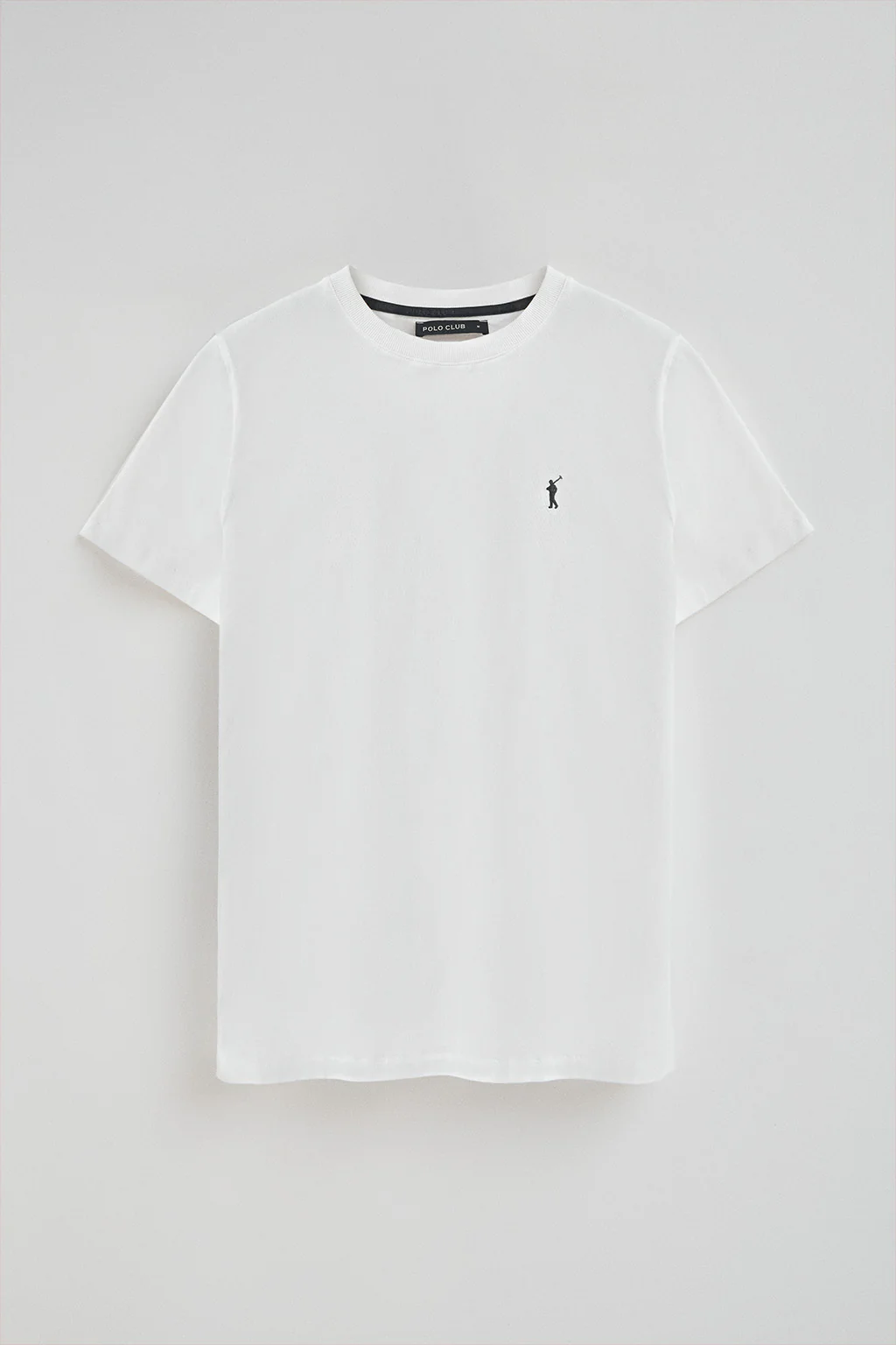 Men’s 3-pack round-neck T-shirts in navy blue, white and grey marl with Rigby Go embroidery - Image 2