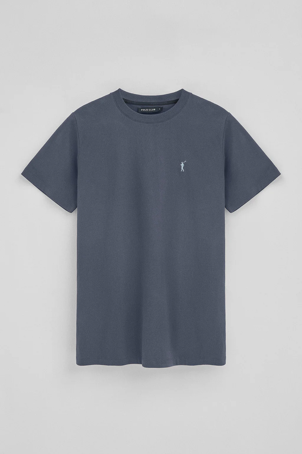 Men’s 3-pack round-neck T-shirts in black, denim blue and white with Rigby Go embroidery - Image 5