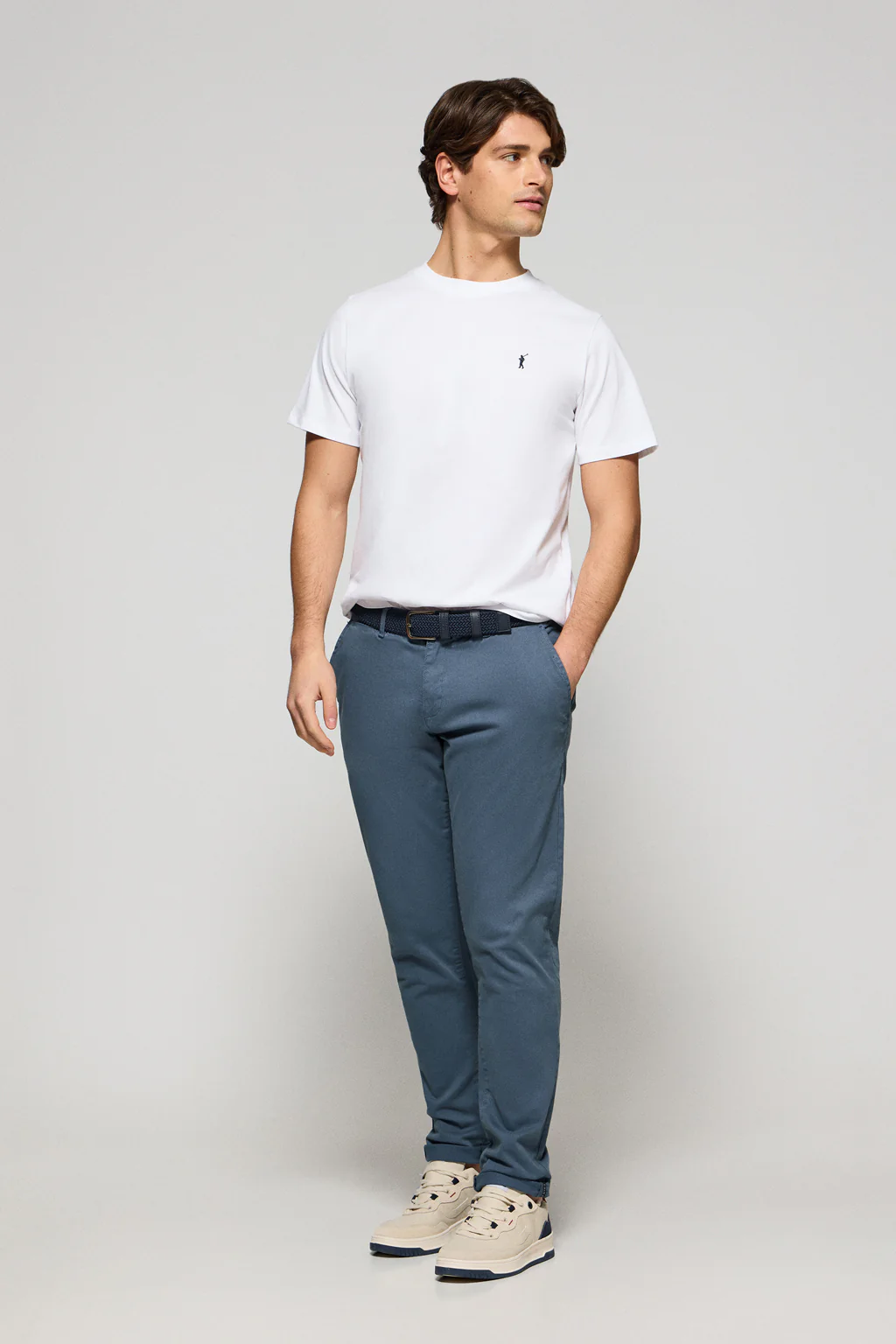 Short-sleeve T-shirt with Rigby Go logo 3 pack (navy blue, white and grey marl) - Image 5