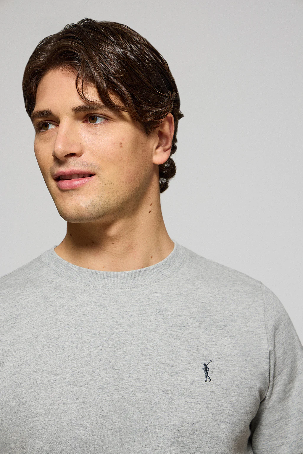 Short-sleeve T-shirt with Rigby Go logo 3 pack (navy blue, white and grey marl) - Image 9