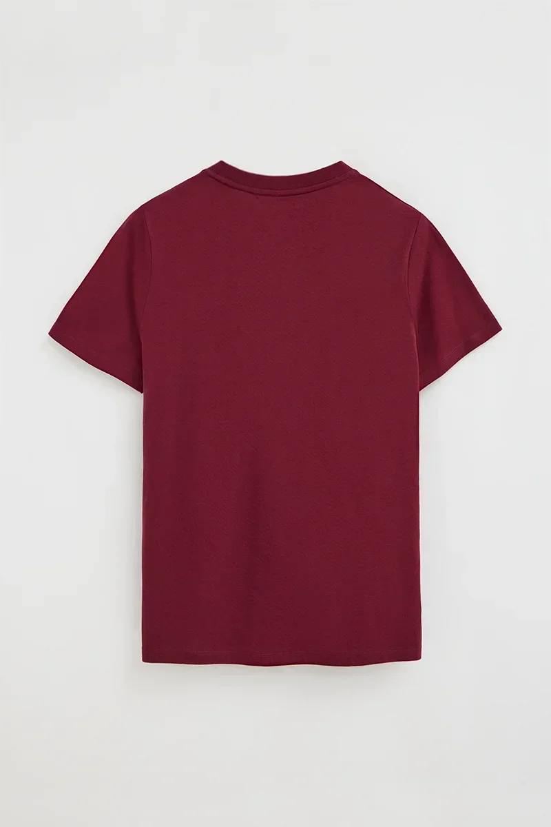 Men’s 3-pack T-shirts in black, maroon and white with short sleeves and Rigby Go embroidery - Image 4