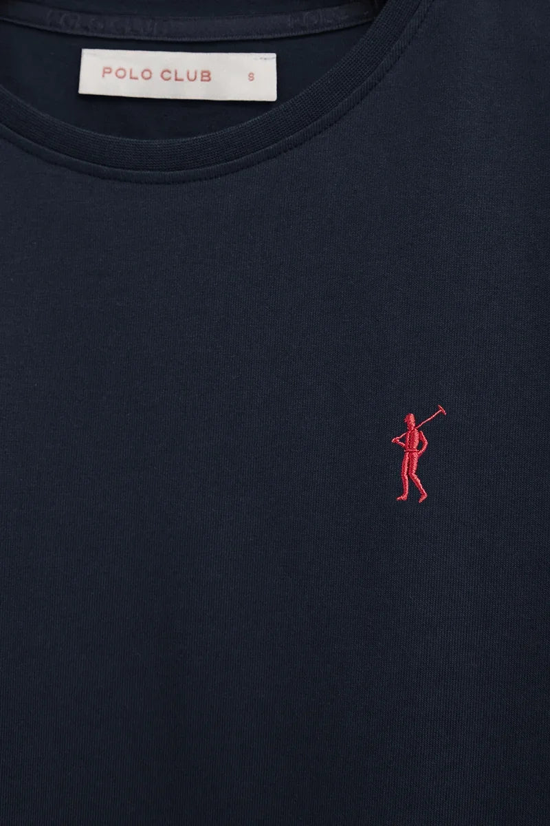 Women’s 3-pack T-shirts in black, navy blue and white with short sleeves, round neck and Rigby Go embroidery - Image 3