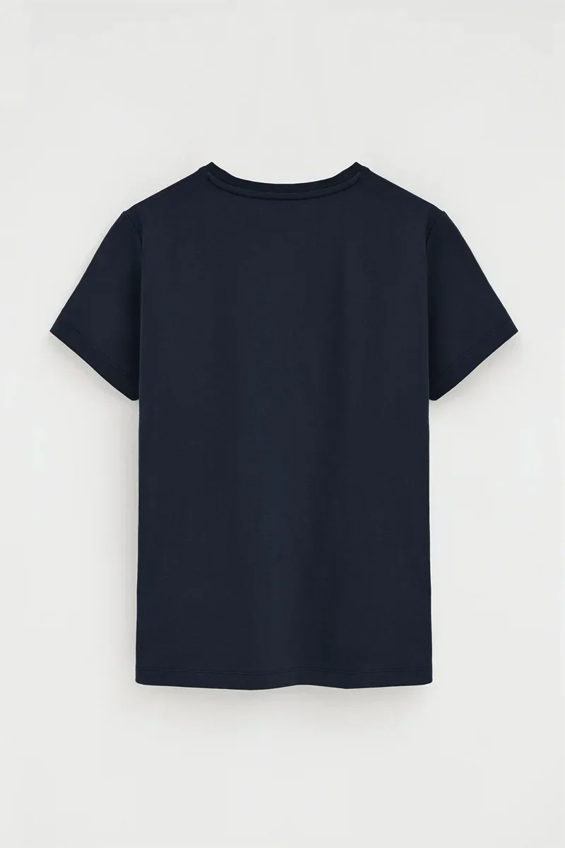 Women’s 3-pack T-shirts in black, navy blue and white with short sleeves, round neck and Rigby Go embroidery - Image 4
