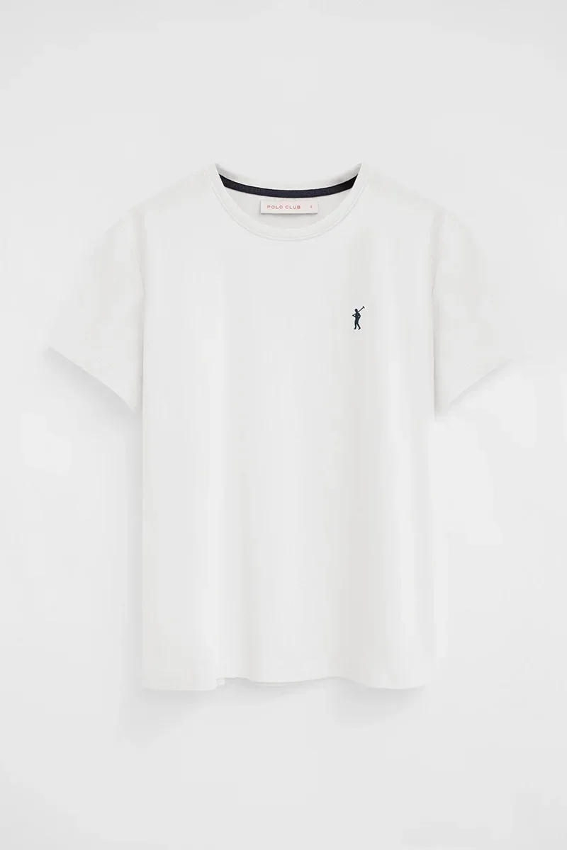 Women’s 3-pack T-shirts in black, navy blue and white with short sleeves, round neck and Rigby Go embroidery - Image 5