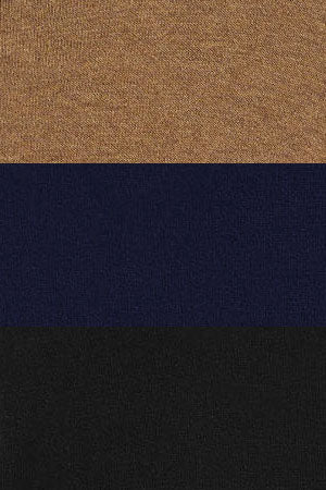 Men’s 3-pack cotton jumpers in black, navy and camel marl with round neck and Rigby Go embroidery - Image 18
