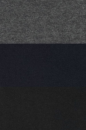 Men’s 3-pack jumpers in navy blue, black and dark grey marl with round neck and Rigby Go logo - Image 13
